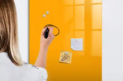 Tableau magnétique effaçable à sec de couleur jaune or