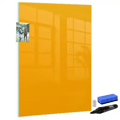 Tableau magnétique effaçable à sec de couleur jaune or