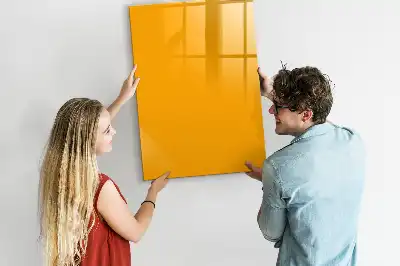 Tableau magnétique effaçable à sec de couleur jaune or
