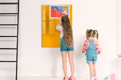 Tableau magnétique effaçable à sec de couleur jaune or