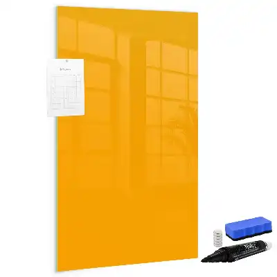Tableau magnétique effaçable à sec de couleur jaune or