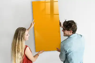 Tableau magnétique effaçable à sec de couleur jaune or