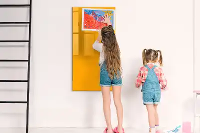 Tableau magnétique effaçable à sec de couleur jaune or