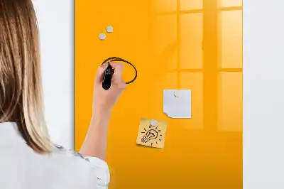 Tableau magnétique effaçable à sec de couleur jaune or