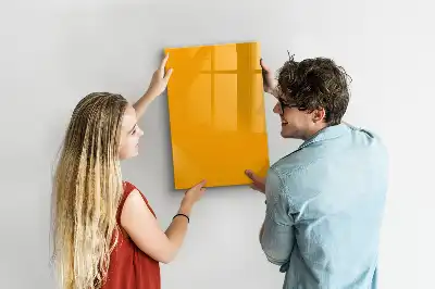 Tableau magnétique effaçable à sec de couleur jaune or