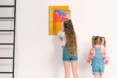 Tableau magnétique effaçable à sec de couleur jaune or