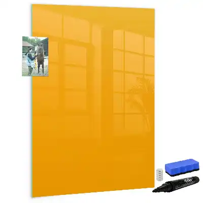 Tableau magnétique effaçable à sec de couleur jaune or