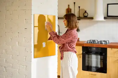 Tableau magnétique effaçable à sec de couleur jaune or