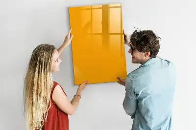 Tableau magnétique effaçable à sec de couleur jaune or