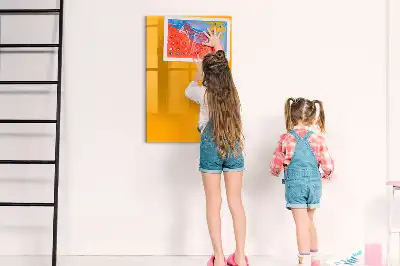 Tableau magnétique effaçable à sec de couleur jaune or