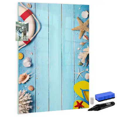 Tableau effaçable à sec magnétique kit pour les passionnés de plage