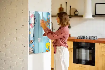 Tableau effaçable à sec magnétique kit pour les passionnés de plage