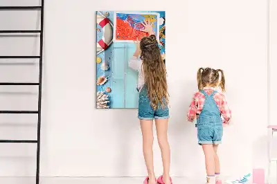 Tableau effaçable à sec magnétique kit pour les passionnés de plage