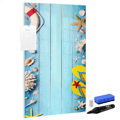 Tableau effaçable à sec magnétique kit pour les passionnés de plage