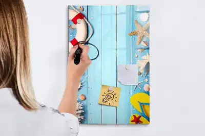 Tableau effaçable à sec magnétique kit pour les passionnés de plage