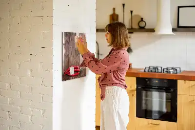 Tableau magnétique effaçable à sec motif piments sur planche