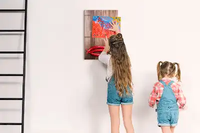 Tableau magnétique effaçable à sec motif piments sur planche