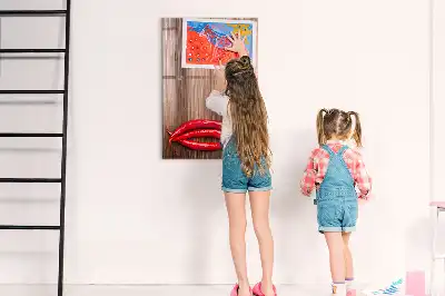 Tableau magnétique effaçable à sec motif piments sur planche