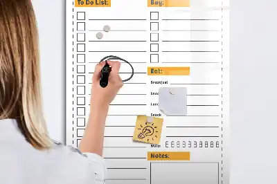 Tableau magnétique effaçable à sec pour liste de tâches