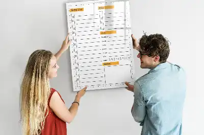 Tableau magnétique effaçable à sec pour liste de tâches