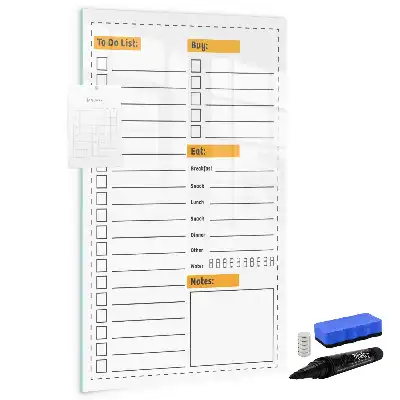 Tableau magnétique effaçable à sec pour liste de tâches