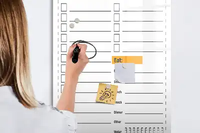 Tableau magnétique effaçable à sec pour liste de tâches