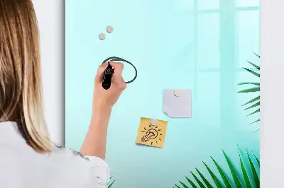 Tableau magnétique effaçable à sec motif feuilles exotiques