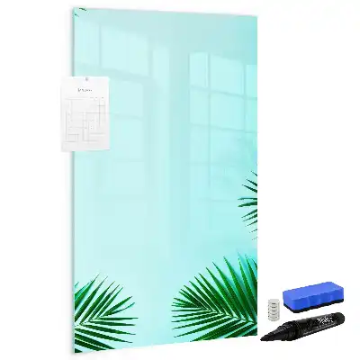 Tableau magnétique effaçable à sec motif feuilles exotiques