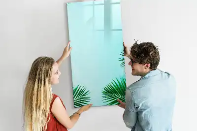 Tableau magnétique effaçable à sec motif feuilles exotiques