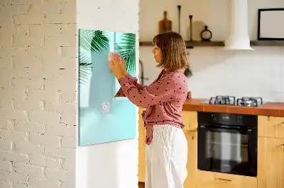 Tableau magnétique effaçable à sec motif feuilles de palmier