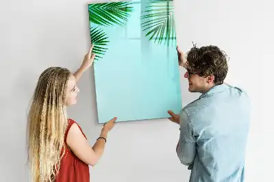 Tableau magnétique effaçable à sec motif feuilles de palmier