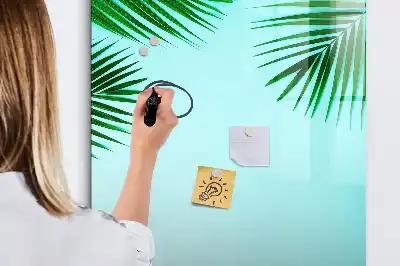 Tableau magnétique effaçable à sec motif feuilles de palmier