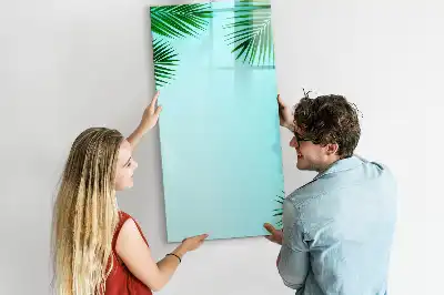 Tableau magnétique effaçable à sec motif feuilles de palmier