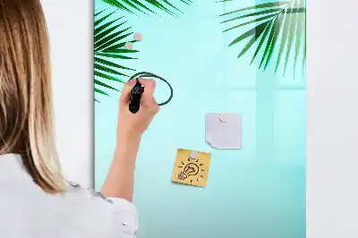 Tableau magnétique effaçable à sec motif feuilles de palmier