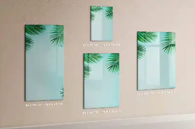 Tableau magnétique effaçable à sec motif feuilles de palmier