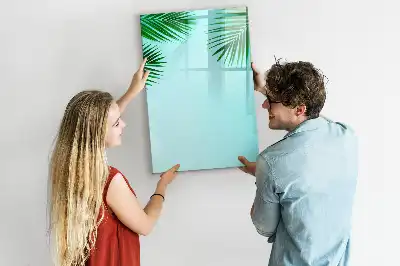 Tableau magnétique effaçable à sec motif feuilles de palmier