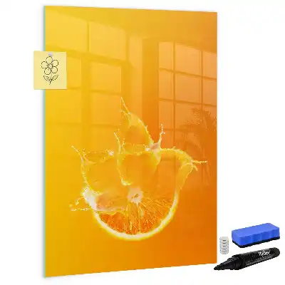 Tableau magnétique effaçable à sec jus d'orange