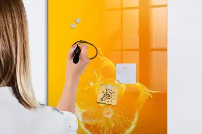 Tableau magnétique effaçable à sec jus d'orange