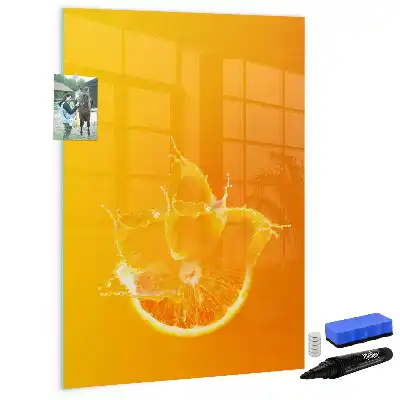 Tableau magnétique effaçable à sec jus d'orange