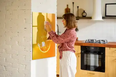 Tableau magnétique effaçable à sec jus d'orange