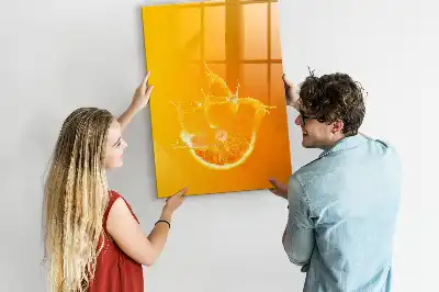 Tableau magnétique effaçable à sec jus d'orange