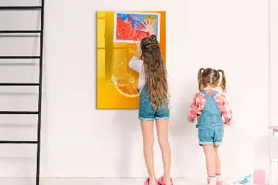 Tableau magnétique effaçable à sec jus d'orange