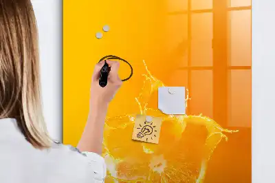 Tableau magnétique effaçable à sec jus d'orange