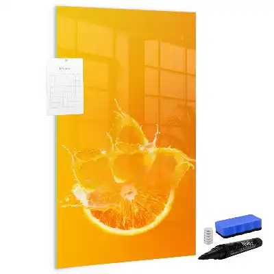 Tableau magnétique effaçable à sec jus d'orange