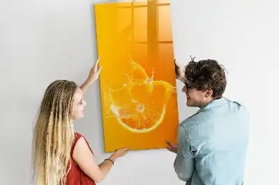 Tableau magnétique effaçable à sec jus d'orange