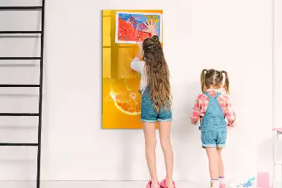 Tableau magnétique effaçable à sec jus d'orange