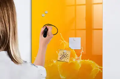Tableau magnétique effaçable à sec jus d'orange