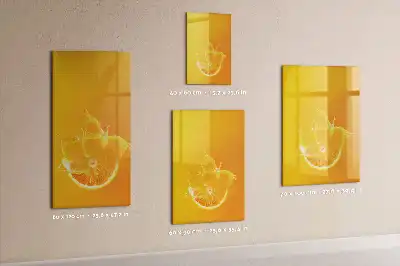 Tableau magnétique effaçable à sec jus d'orange