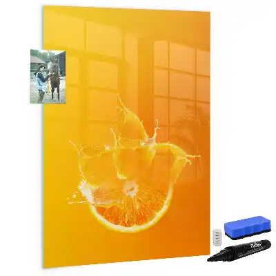 Tableau magnétique effaçable à sec jus d'orange