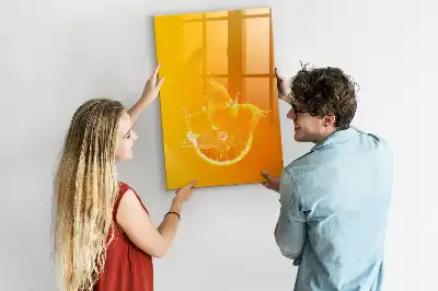 Tableau magnétique effaçable à sec jus d'orange